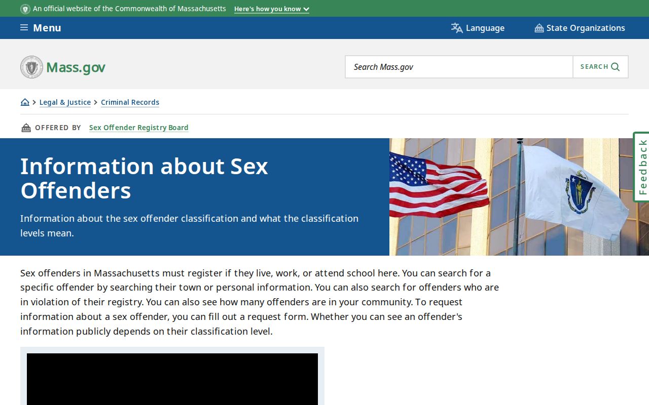 Medford resident lookup image of Massachusetts Sex Offender Registry Board information